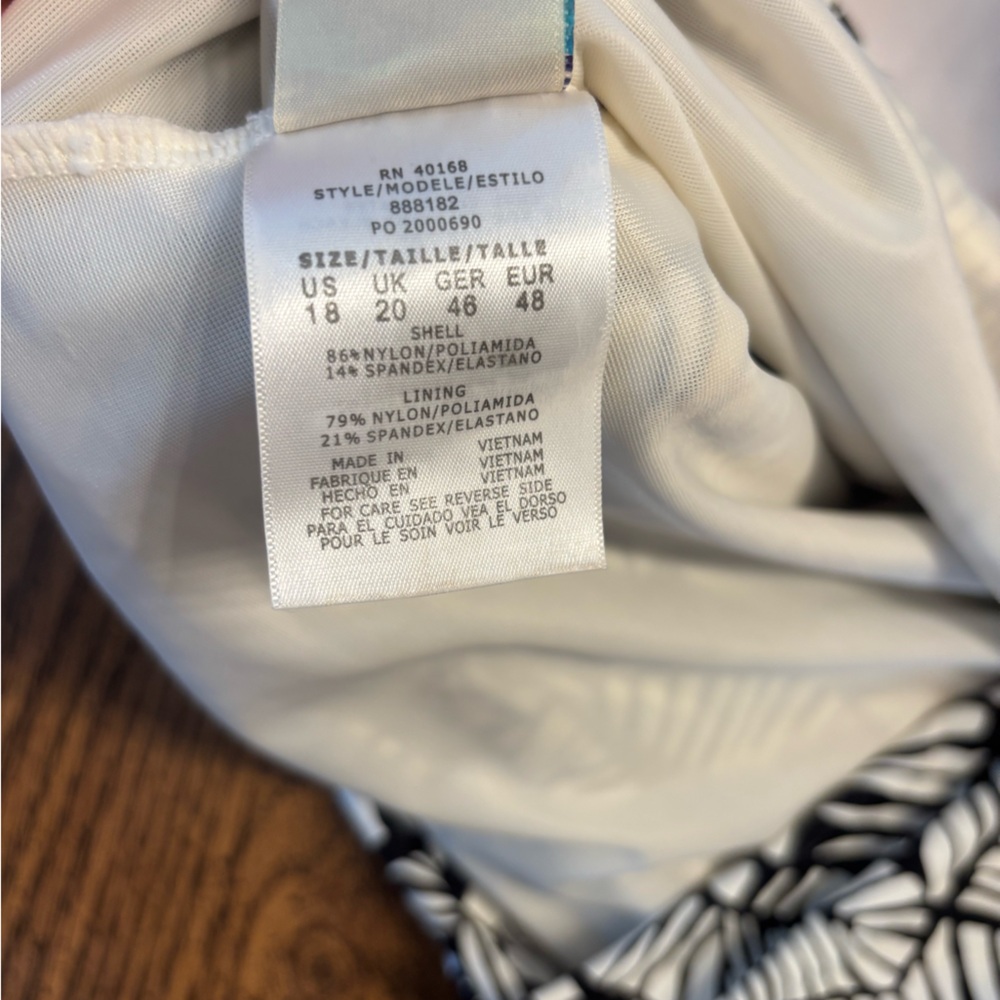 Island supply Co. Caribbean Joe women’s palm tankini top size 18 - Picture 8 of 14